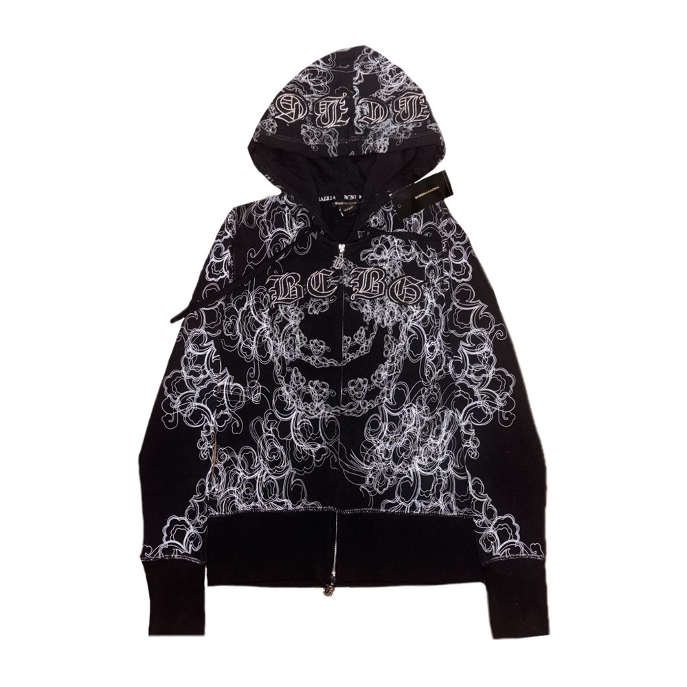BCBG JNCO Style Authentic Y2K Zip Up Hoodie Sweater